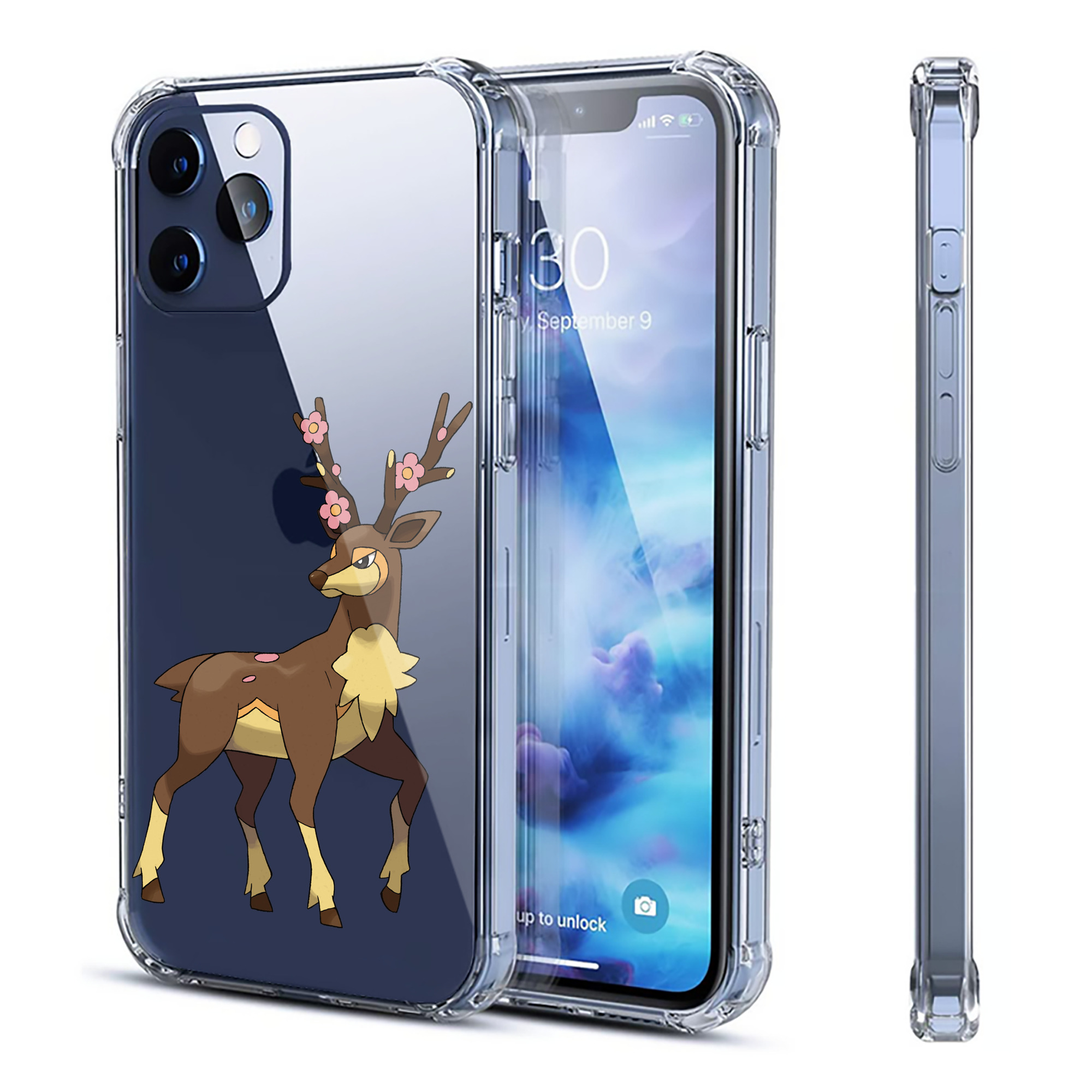 （画像用） ポケットモンスター Pokémon 【iPhone 12シリーズ対応】透明スマホケース（クリアソフトケース）